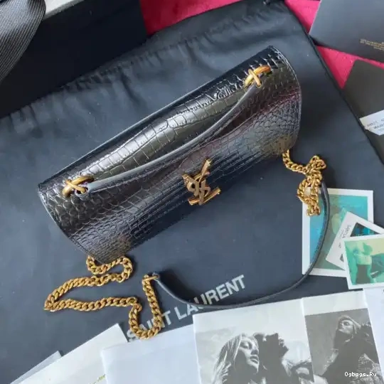 IN SUNSET CROCODILE-EMBOSSED SHINY LEATHER YSL 0417